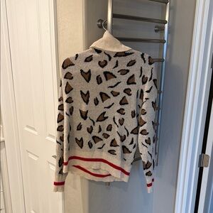 Tularosa Beige Leopard Turtleneck Sweater
